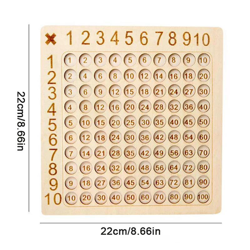 99 곱셈 보드 게임 나무 몬테소리 어린이 학습 교육용 장난감 수학 계산 백자리판 인터랙티브 사고력 향상
