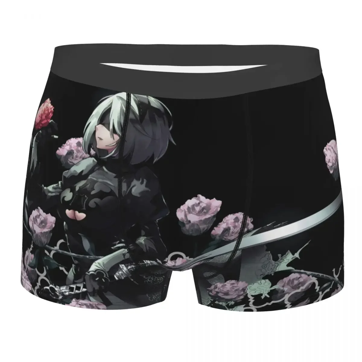 Roses Katana Sword Nier Automata Heitai Girl Game Underpants Breathbale Panties Male Underwear Sexy Shorts Boxer Briefs