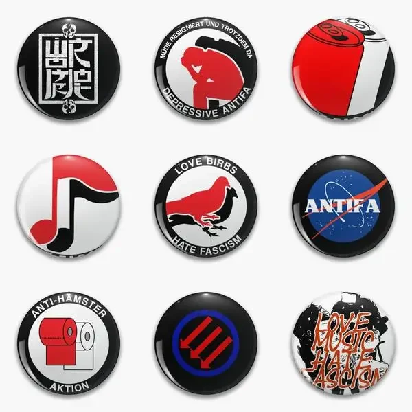 Antifa Logo Industrial Workers Of The World Iww Destroy Not Soft Button Pin Customizable Decor Gift Lapel Pin Brooch Cartoon