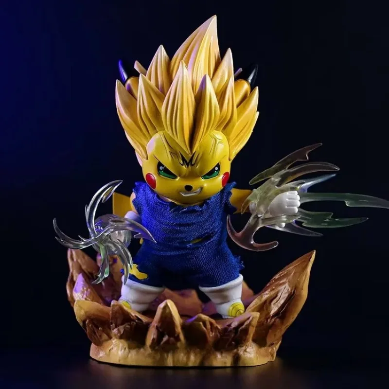 

18CMDragon Ball Pikachu Cosplay Evil Majin Vegeta Boxed Figure Cute Anime PVC Model Collectible Toy Gift for Fans Decor