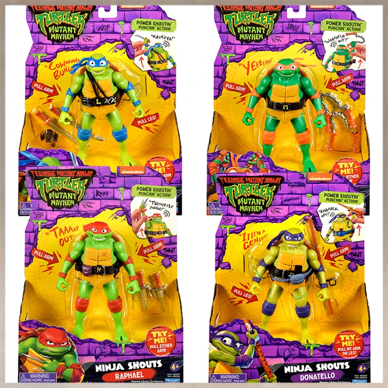 

Original Playmates Ninja Turtles Anime Figure TMNT Leo Mikey Action Figures Collectible Children Toys Decoration Birthday Gift