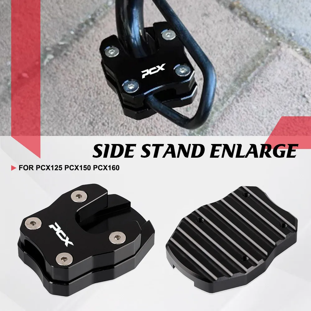 

For Honda PCX125 PCX150 PCX160 Kickstand Foot Side Stand Extension Pad Support Plate PCX 125 150 160 ADV 150 350 2018-2024