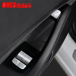 For Tesla Model 3 Model Y 2019 2020 2021 2022 Aluminum Alloy Car Accessories Door Window Glass Lift Button Sequins Trim Cover