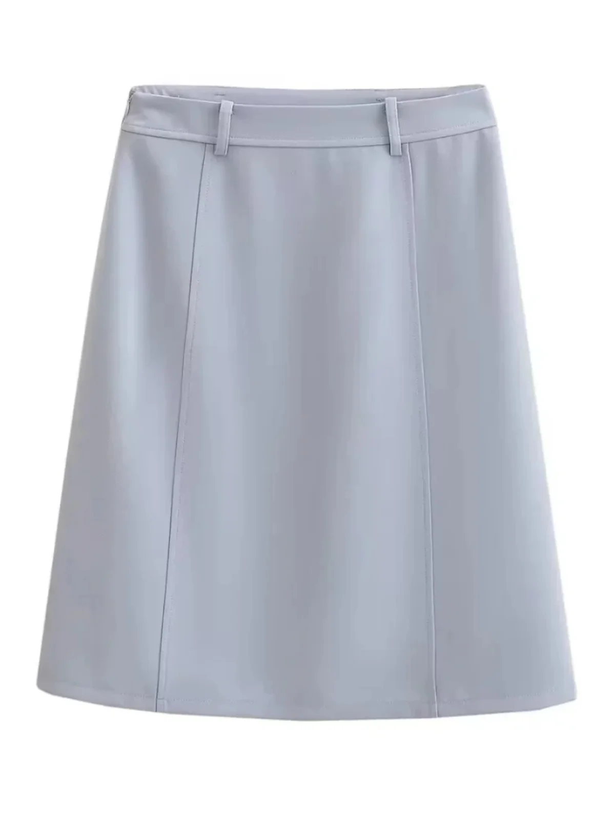 Roze Hoge Taille A-lijn Midi Rok Afslanken Cross Bedekkende Rechte Rok Veelzijdige Mid-Lengte f Body Rok voor Vrouwen