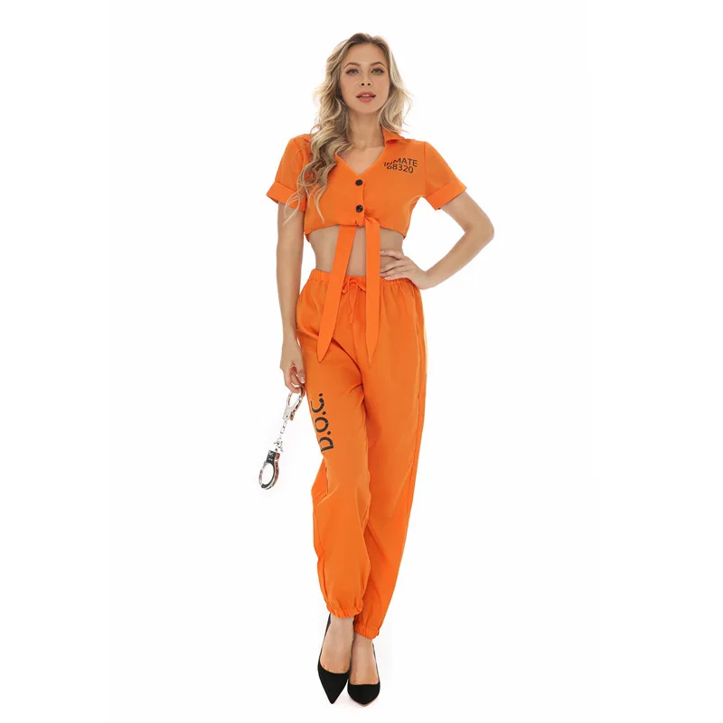 

Хэллоуин Костюм заключенного Ролевая игра-планг orm Bar DS Performance Stage Par Outfit Полиэстер Материал Женская мода