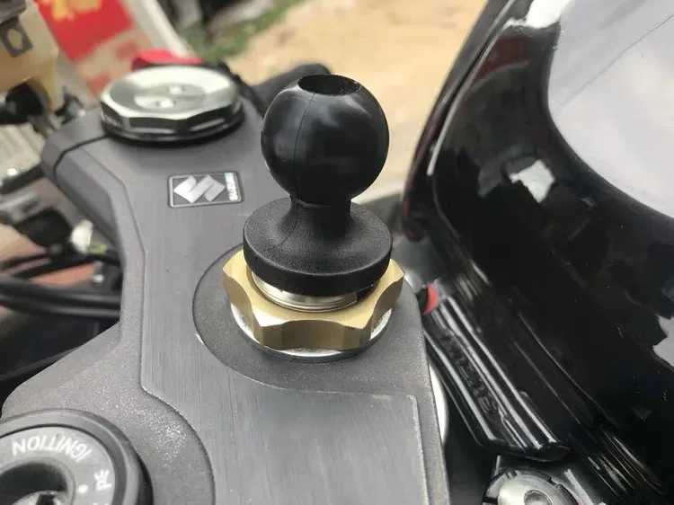 Camera Support Easy Install Hollowed Out Ball Head Mount Phone Holder Practical DIY Fork Stem Base Motorcycle Rubber Bicycle