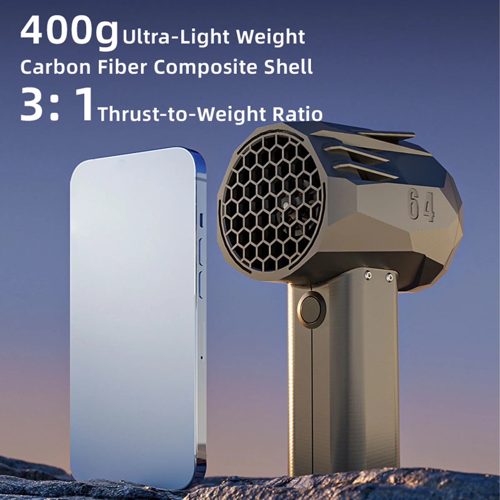 Compressed Air Duster 240km/h Speed Brushless Motor 64mm Ducted Portable Electric Air Duster