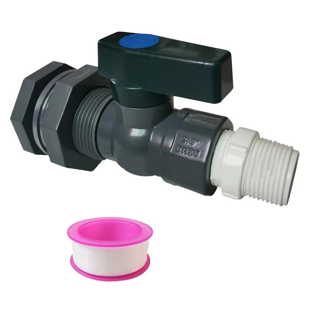 Bulkhead Fitting Rain Pail Valve Garden Use Efficient Water Transfer Environmental Friendly Leak-free Operation