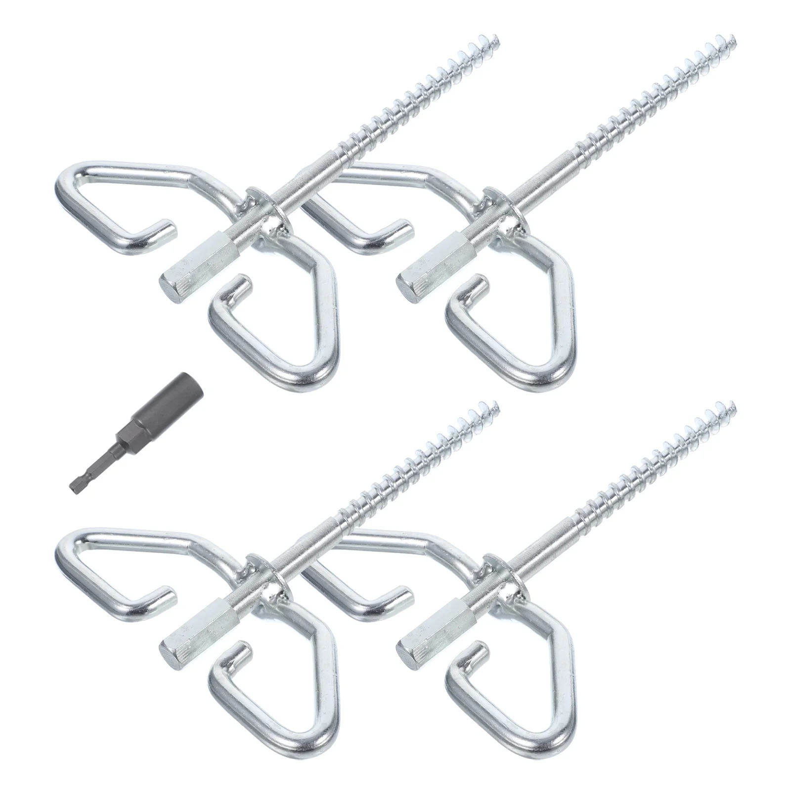 

Комплект электрических креплений для палаток на леду: улучшенная устойчивость, всепогодные стальные стержни, портативный набор для кемпинга