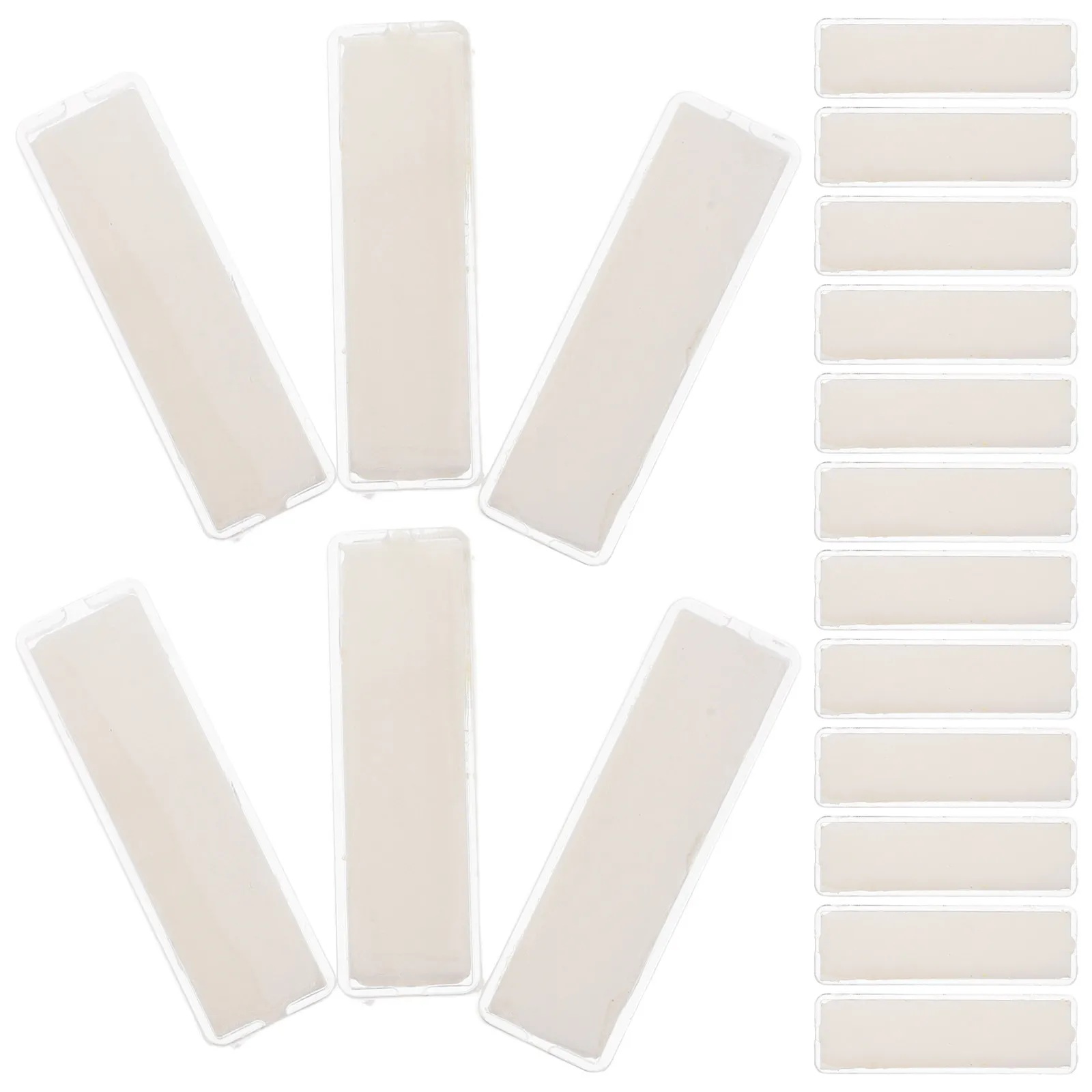 100pcs Double Layer Label Holders Clear Plastic Self-Adhesive Shelf Tag Holders For Desk Nameplate Office Organization Pantry
