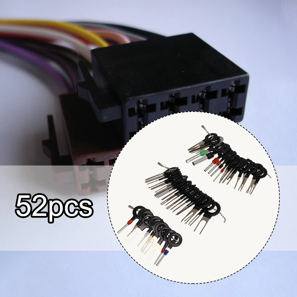 

Extractor Tool Removal Tools Fittings Parts Pin Stainless Steel Wire Terminal 52pcs/set Accessories High Quality