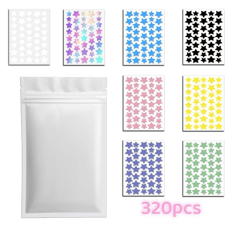 320/1920pcs 8-Color Star Face Stickers – Fun Facial Gems for Parties, Festivals & Daily Creative Looks image 2