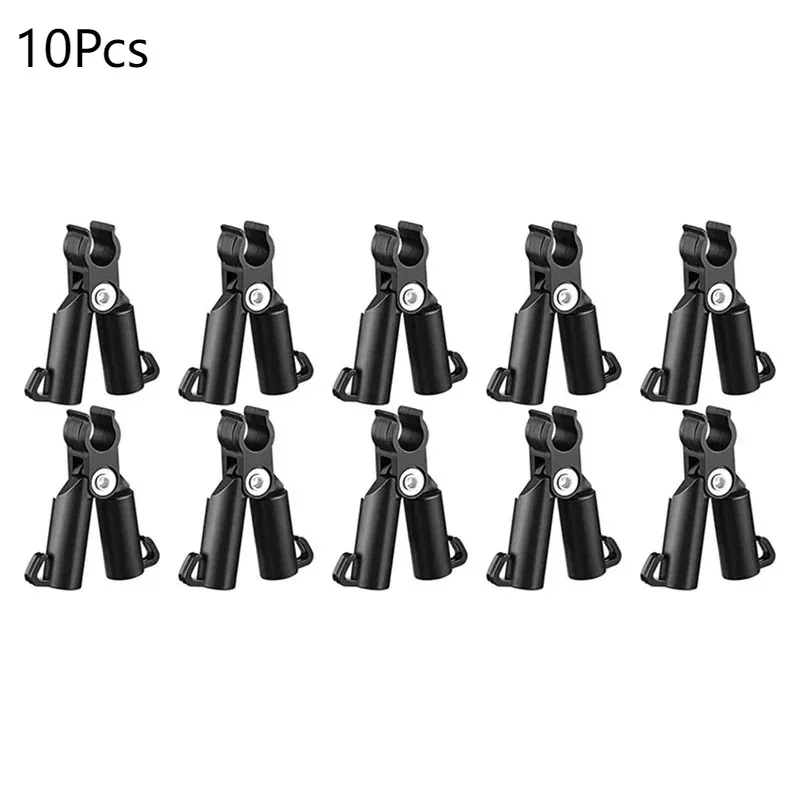10 pièces - Clips universels en plastique pour support de plantes, connecteurs fixes pour piliers de jardinage, support fixe de 11 mm, connecteur pour pergola grimpante