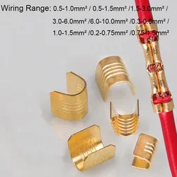 100Pcs U-Shaped Copper Wire Crimps Terminal Cold Pressing Connectors Docking Wire Connectors For Wire Tab Terminal