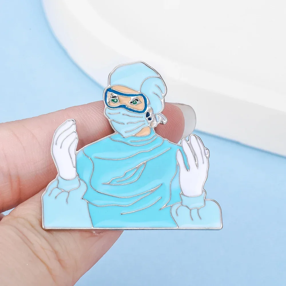 DCARZZ Medical Cartoon Doctor Enamel Pin Brooch Set Surgeon Nurse Jewelry Lapel Backpack Badge Collectibles for Medicine Staff