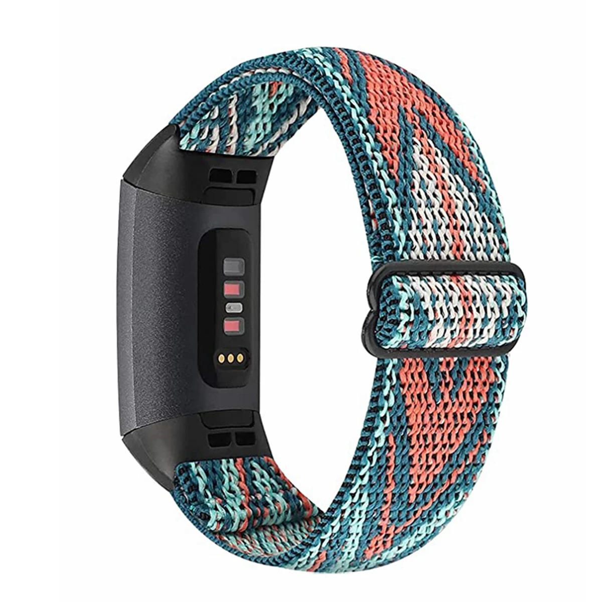 Elastic Strap Loop for Fitbit Charge 3/4 Band Nylon Watchbands Bracelets with Metal Adapters for Fitbit Charge 5/6 Smart Watch