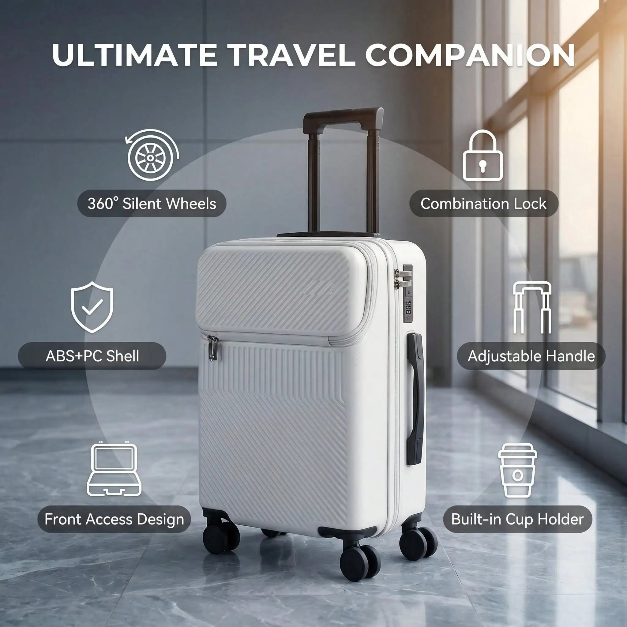 1 PCS 20 Inch Luggage, Travel Function Boarding Case, Luggage With Password Lock And Wheels, Telescopic Rod, Big Capacity Suitable For Daily Use As A Neutral Bag Big Capacity Suitcase