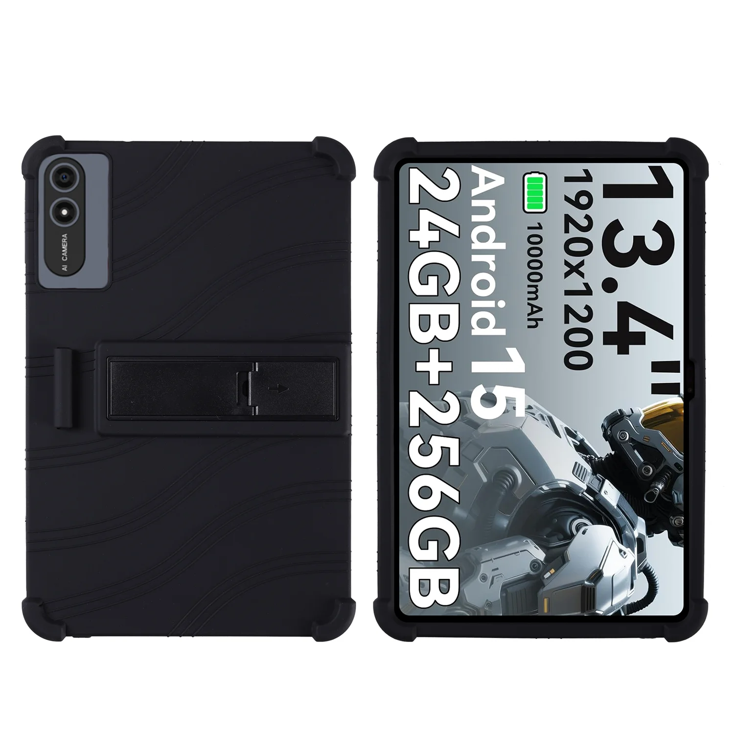 For FIRYMID G99 Tablet 13.4-inch Tablet Case Kids-Friendly Soft Silicone Adjustable Stand Cover Protective Sleeve