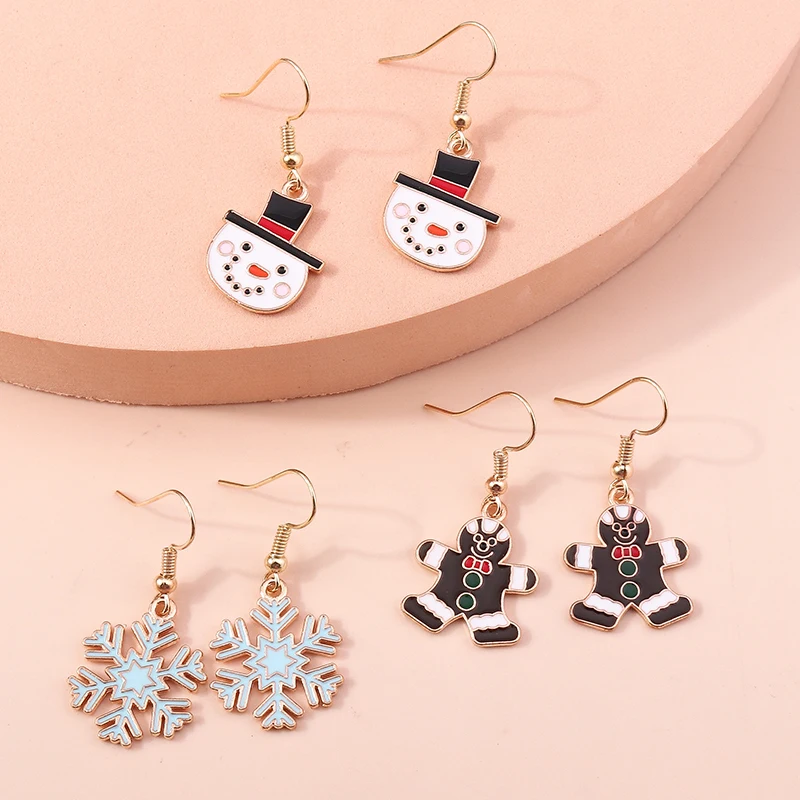 Neue Mode Mix Stile Frohe Weihnachten Ohrringe für Frauen Weihnachten Baum Deer Santa Baumeln Ohrringe Neue Jahr Schmuck Geschenke – Detail 7