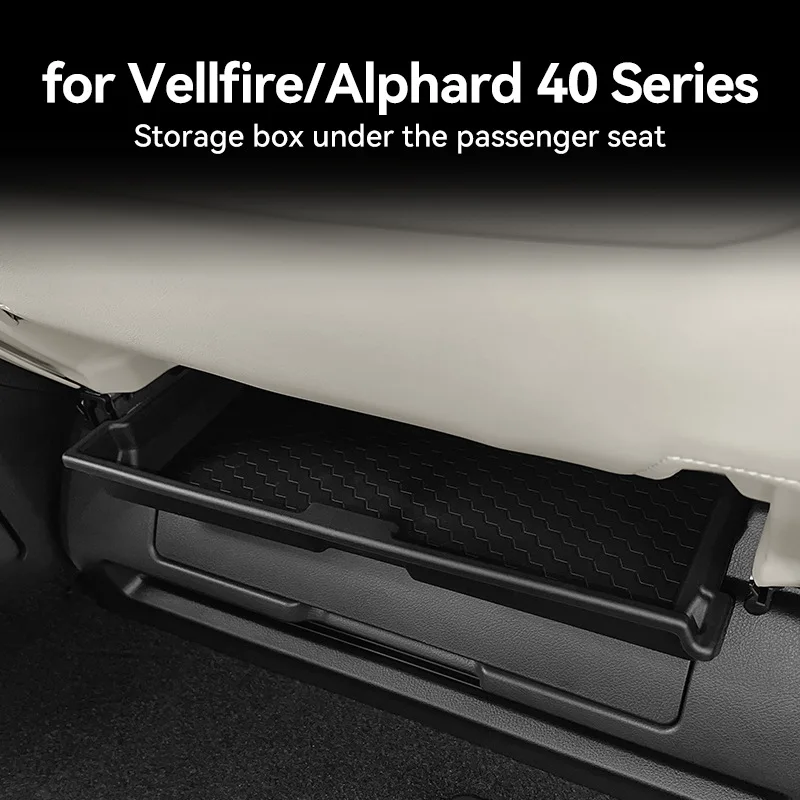 For the Front Passenger Seat Under-tray Storage Box of the 23-26th Generation Elfa 40 Series ALPHARD 40