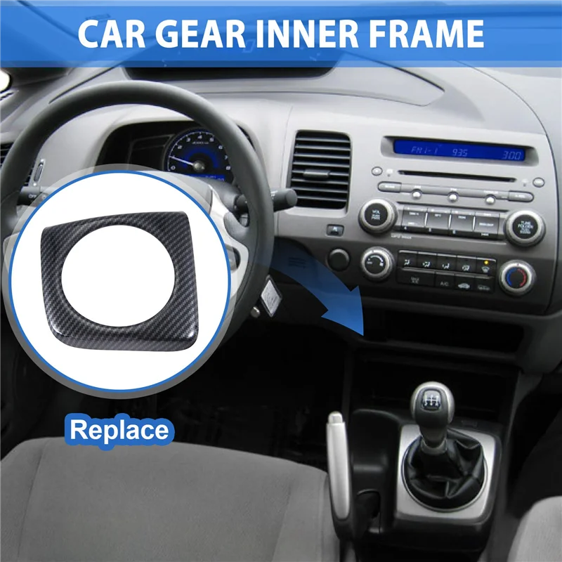 

NEW-For Honda Civic 2006-2011 Automatic Shift Panel Carbon Style Central Control Panel