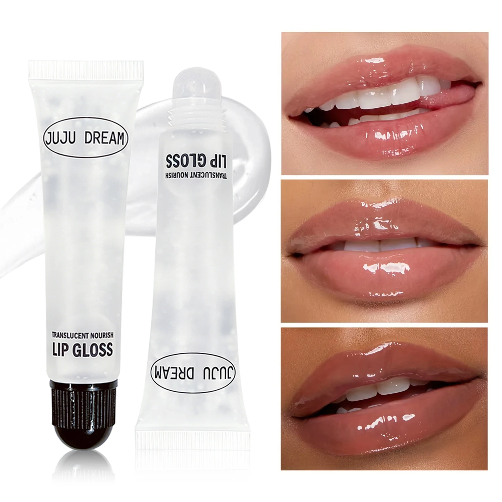 Glossy Finish Lip Gloss Transparent Hose Colorless Lip Oil Lip Moisturizing Gloss Fade Lip Lines Lip Gloss Anti Dry Cracking