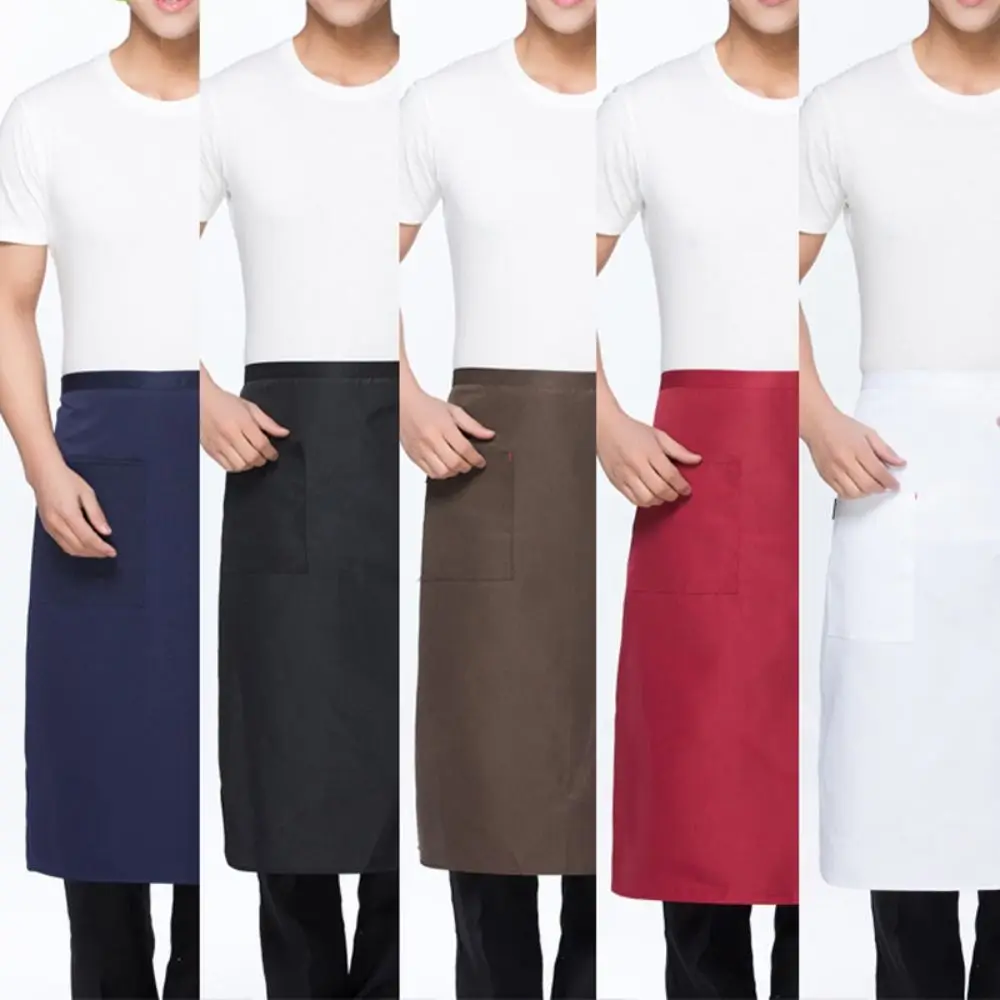 Half Body Kitchen Apron with Small Pocket Abrasion Resistant Catering Work Clothes Household Cooking Accessories Chef Apron