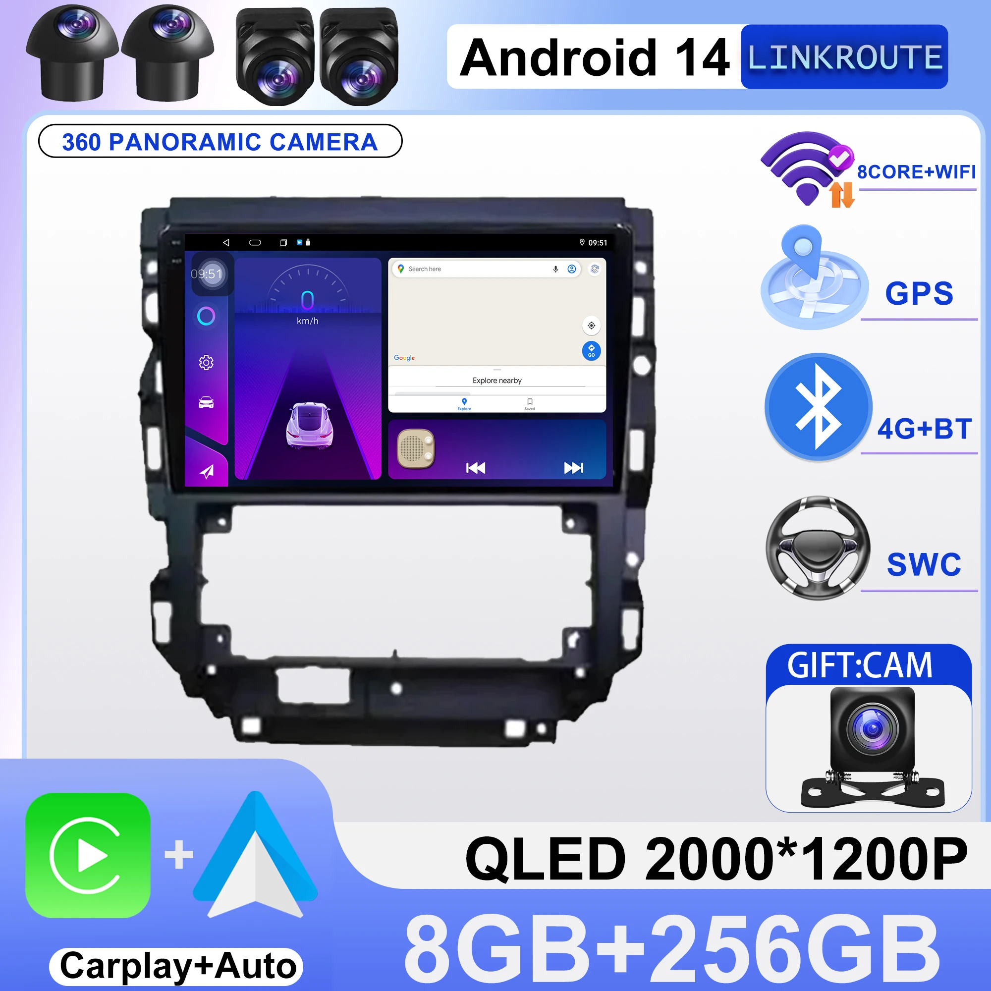 For Volkswagen Golf Mk 4 2004 - 2008 Car Radio Multimedia Video Player Navigation GPS WiFi Android Auto No 2 Din 4G