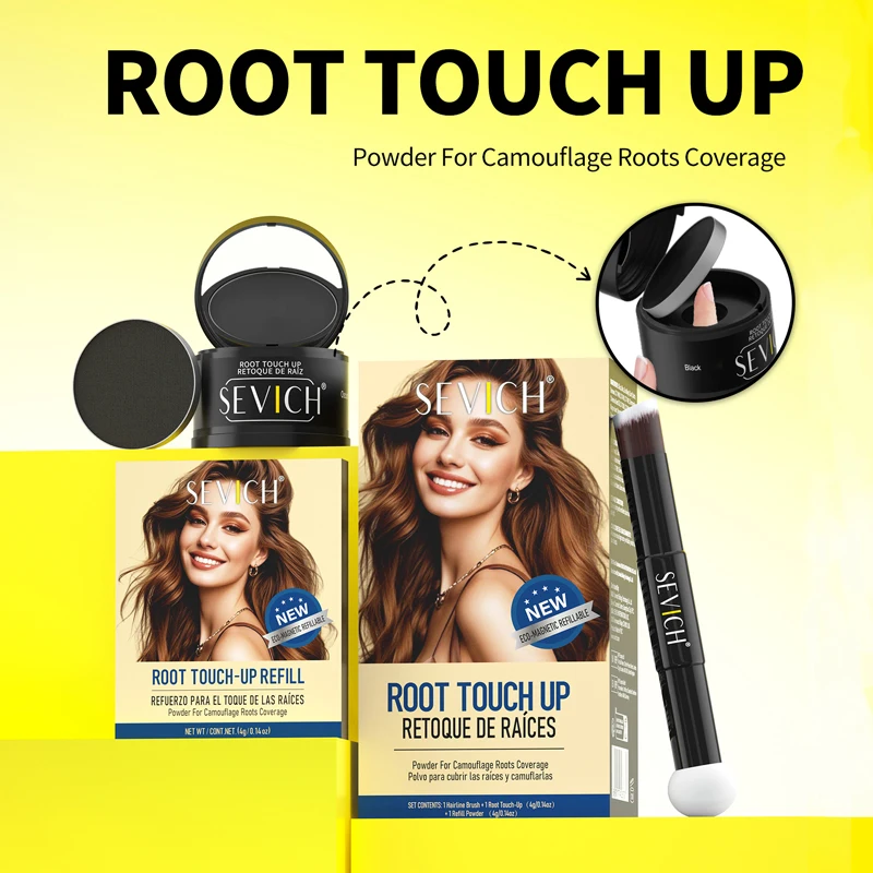 

Sevich Hair Line Powder Hair Capillary Fiber Root Cover Up Hairline Contouring Powder Natural Instant Hairline Shadow Concealer