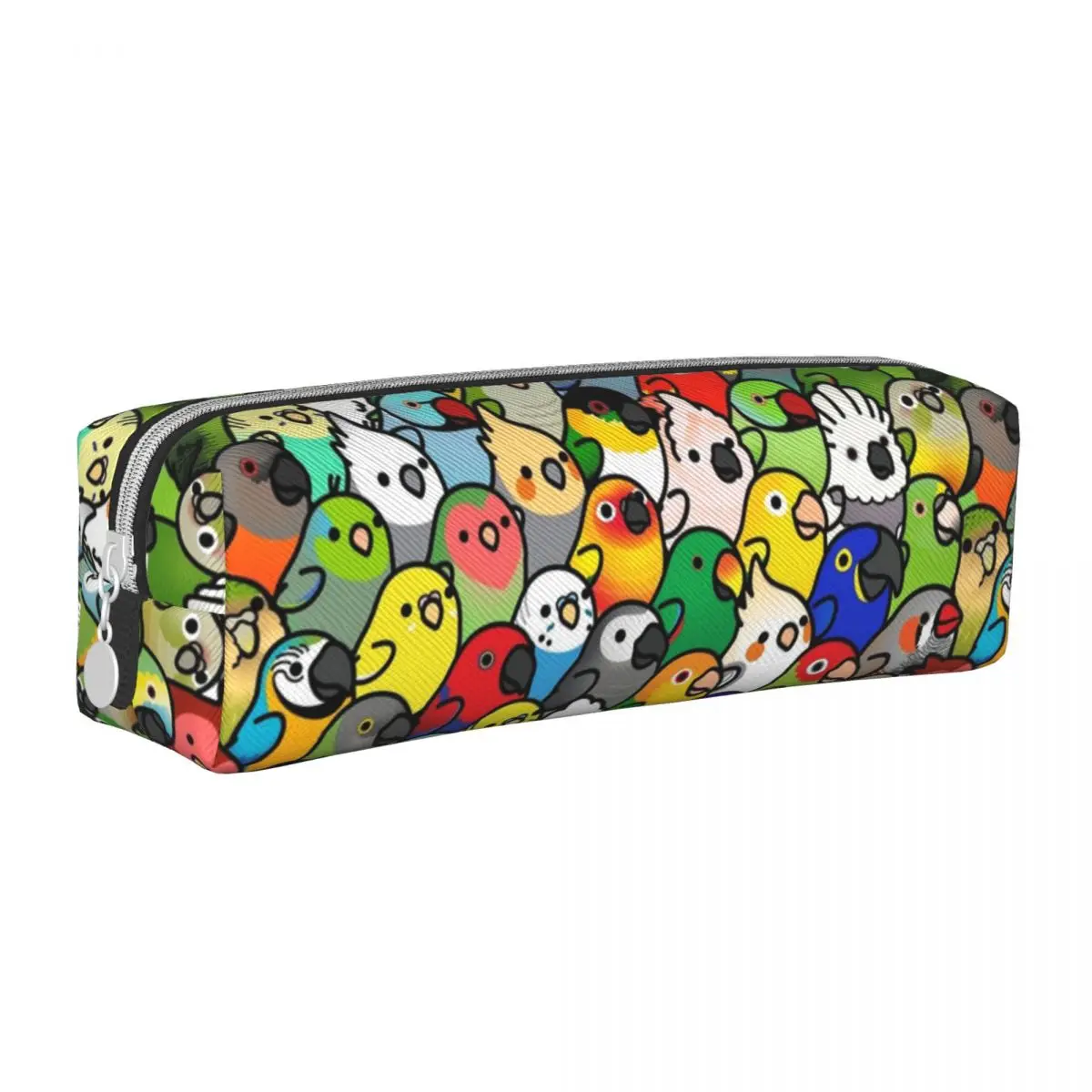 

Cockatiel Bird Pencil Case Parrots Animal Pencilcases Pen Holder for Girls Boys Large Storage Bag Office Zipper Accessories
