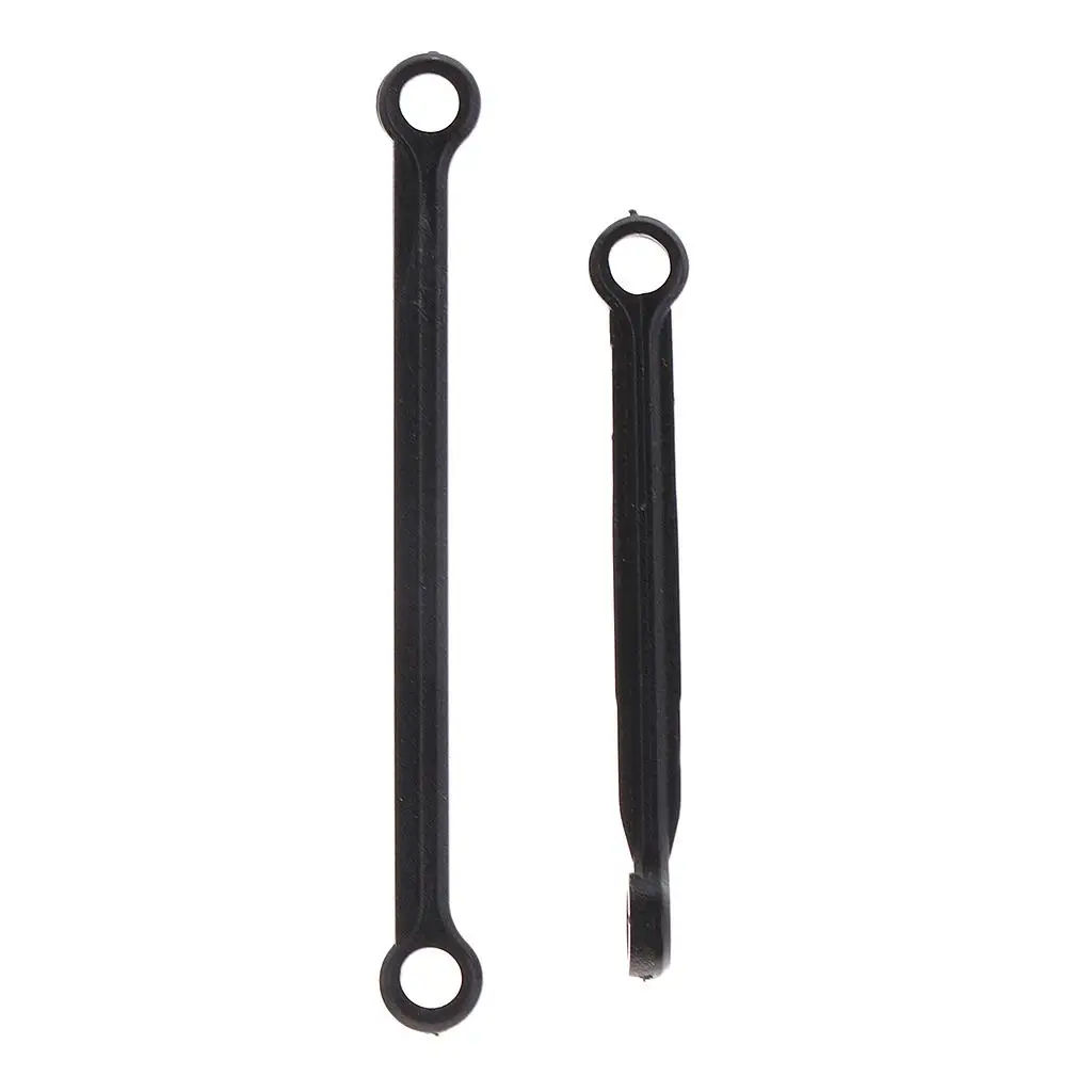 2x Black 1/10 RC Car Truck Steering Tie Rods Link for Wltoys Racing Car Accs