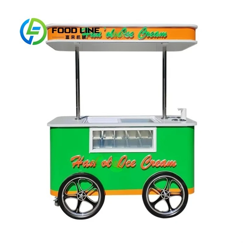 

Customized OEM CE Approved 4 Wheels Cargo Bike with Freezer Electric Tricycle Ice Cream Food Vending Cart for Commercial Sale