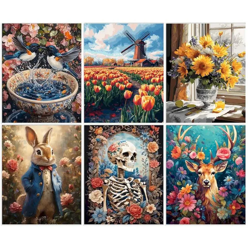 

GATYZTORY DIY Painting By Number Kits For Adults Anime Handpainted Pictures By Numbers On Canvas Number Painting Home Decor