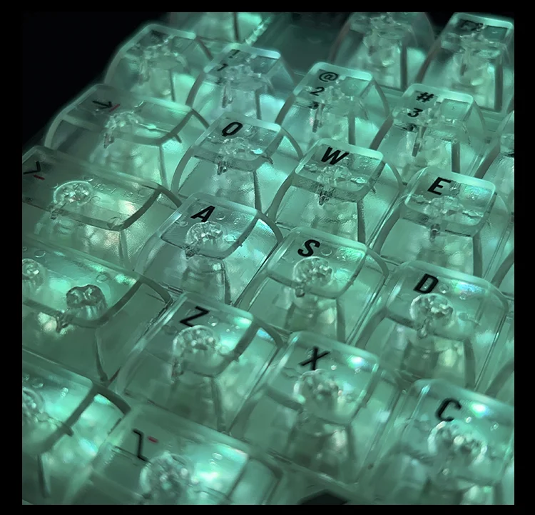 Imagem -03 - Chaves Transparentes Keycaps Inglês Backlit Kca Perfil pc Tintura Sublimação Teclado Mecânico Keycap para mx Switch 1.75u Shift 140