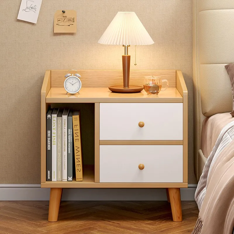 

Wuli House Bedside Cabinet Bedroom Bedside Cabinet Modern Simple And Multifunctional Solid Wood Storage Cabinet Simple Cabinet