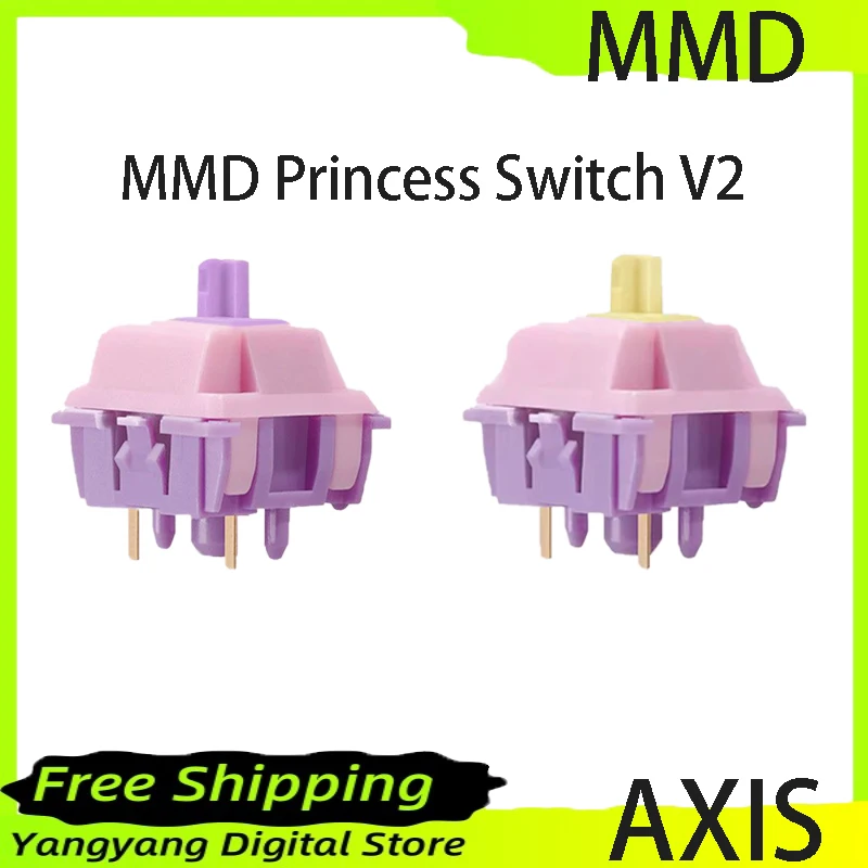 

MMD Princess Switch Linear Tactile 38/45/53/48/60g HIFI Sound Mechanical Keyboard Switches POM PTFE Material Custom DIY 5Pins