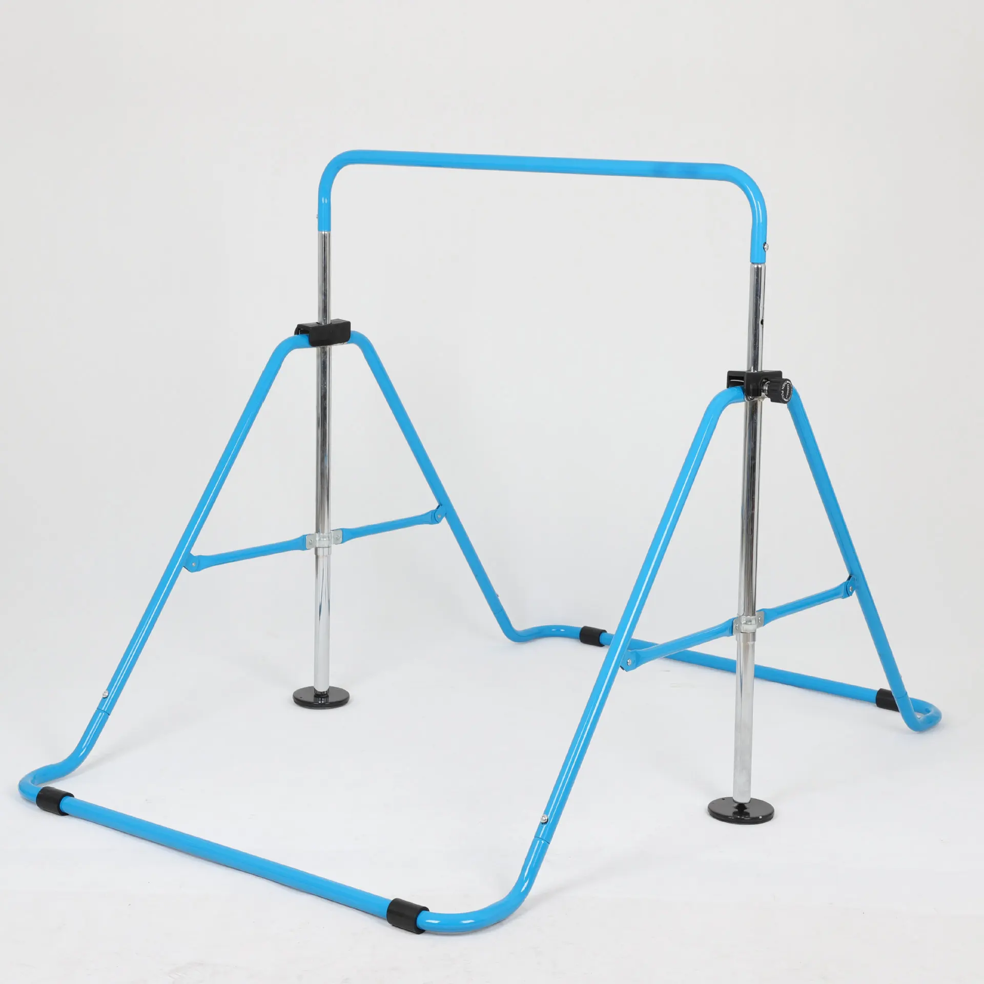 Foldable Expandable Collapsible Stainless Steel Height Adjustable Horizontal Bar for Kids Home Gymnastics Fitness Equipment