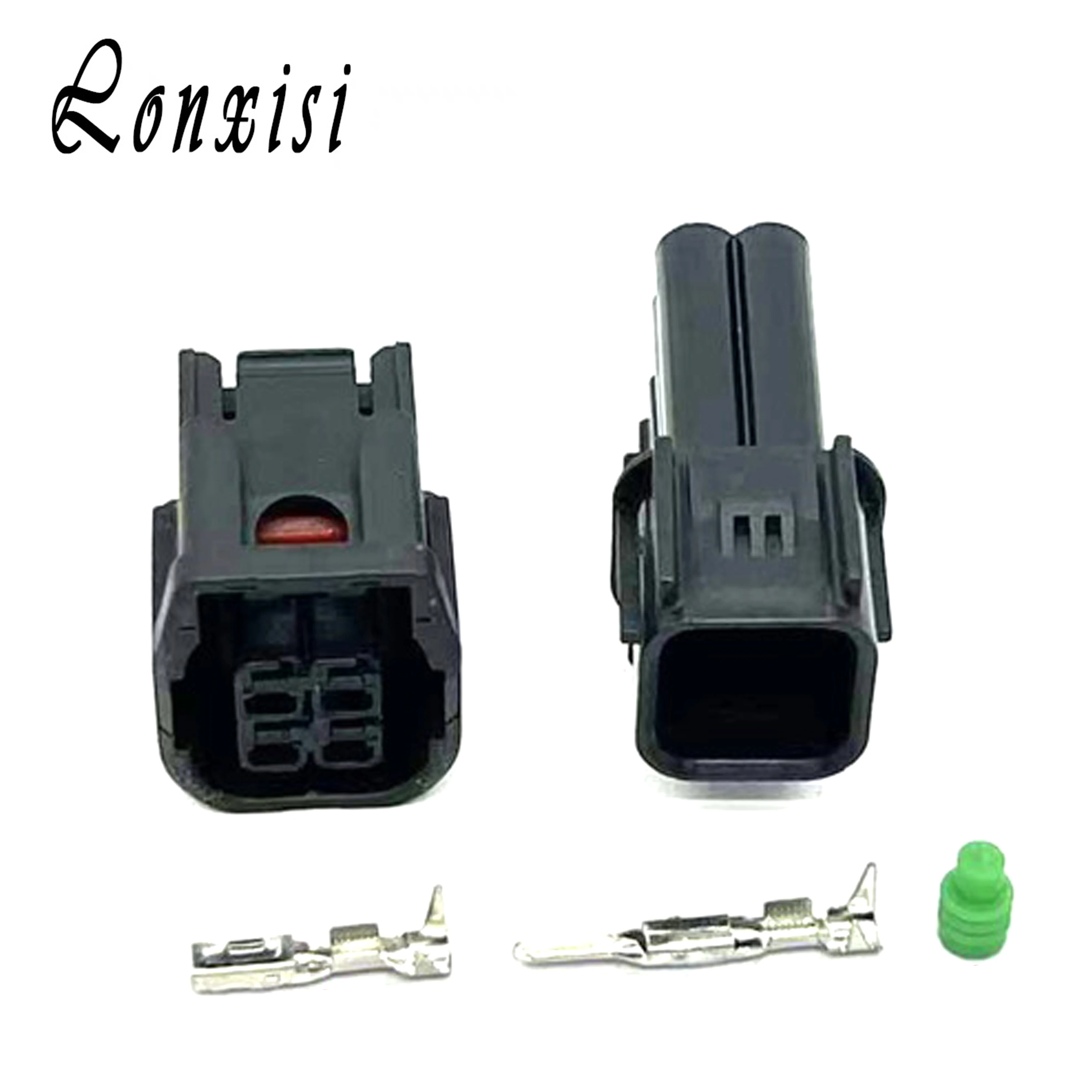 4 Pin Waterproof Auto Connector Male Or Female LED Fog Light Wire Harness Plug 6189-7409 6181-6783 For Honda Nx500