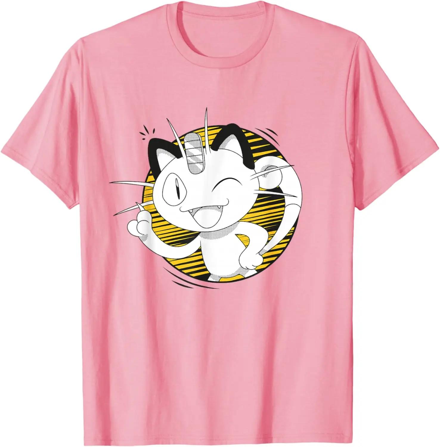 Pokémon Meowth That's Right! Winking Portrait T-Shirt S-6XL