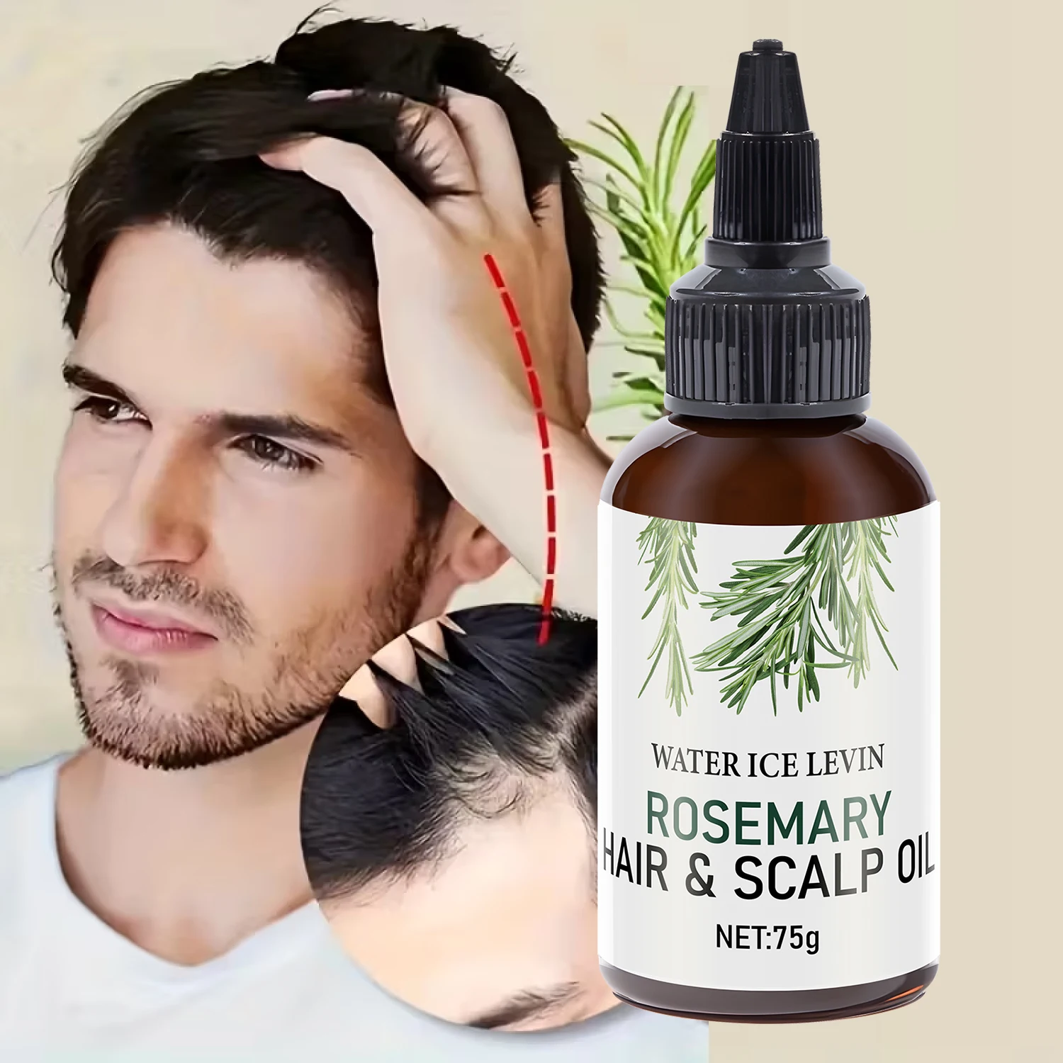 

Hair & Scalp Oil with Biotin & Keratin, Rosemary Oil for Deep Moisture & Repair, Nourishing Treatment for All Hair Types