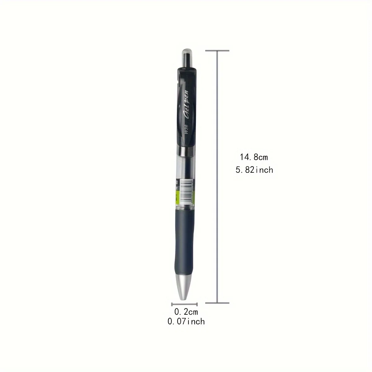 4/8 Black Press Ballpoint Pens with 0.7mm Nib, Quick Drying, Long-lasting Smooth Touch, and Soft Rubber Protective Cover