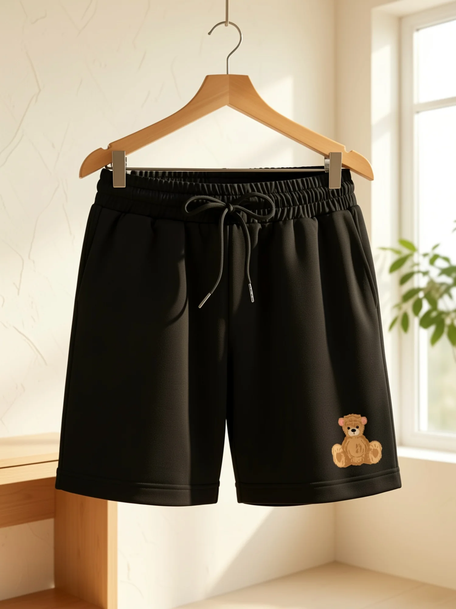 Summer Teddy Bear Printed Women's Shorts, Popular Instagram Shorts, Suitable for Sports and Fitness Wear