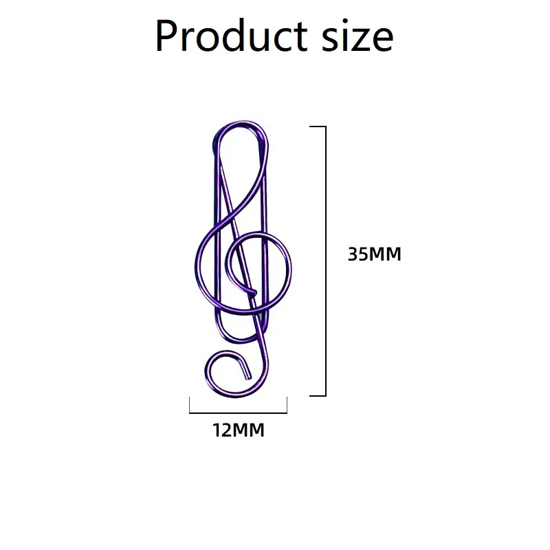 20 шт., музыкальные тематические скрепки для бумаг, металлические офисные милые переплетки, кавайные канцелярские принадлежности, декоративные зажимы для организации и украшения