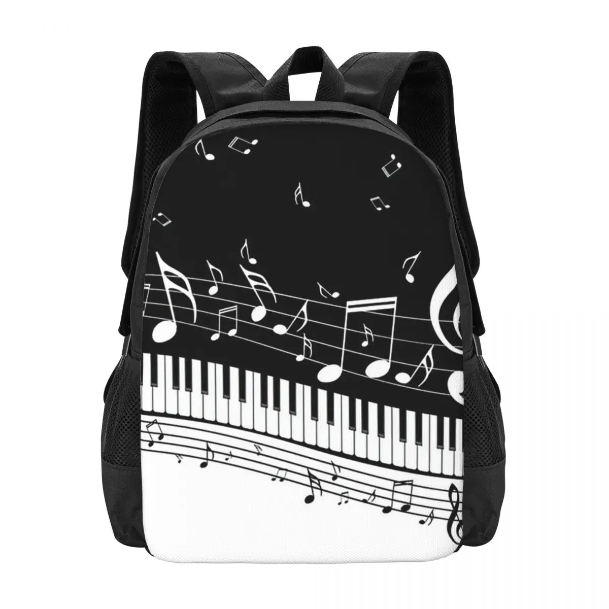 

Рюкзак с абстрактным рисунком клавиш пианино и музыкальных нот, хит продаж, вместительный рюкзак для книг, школьная сумка, сумки на плечо для мужчин и женщин