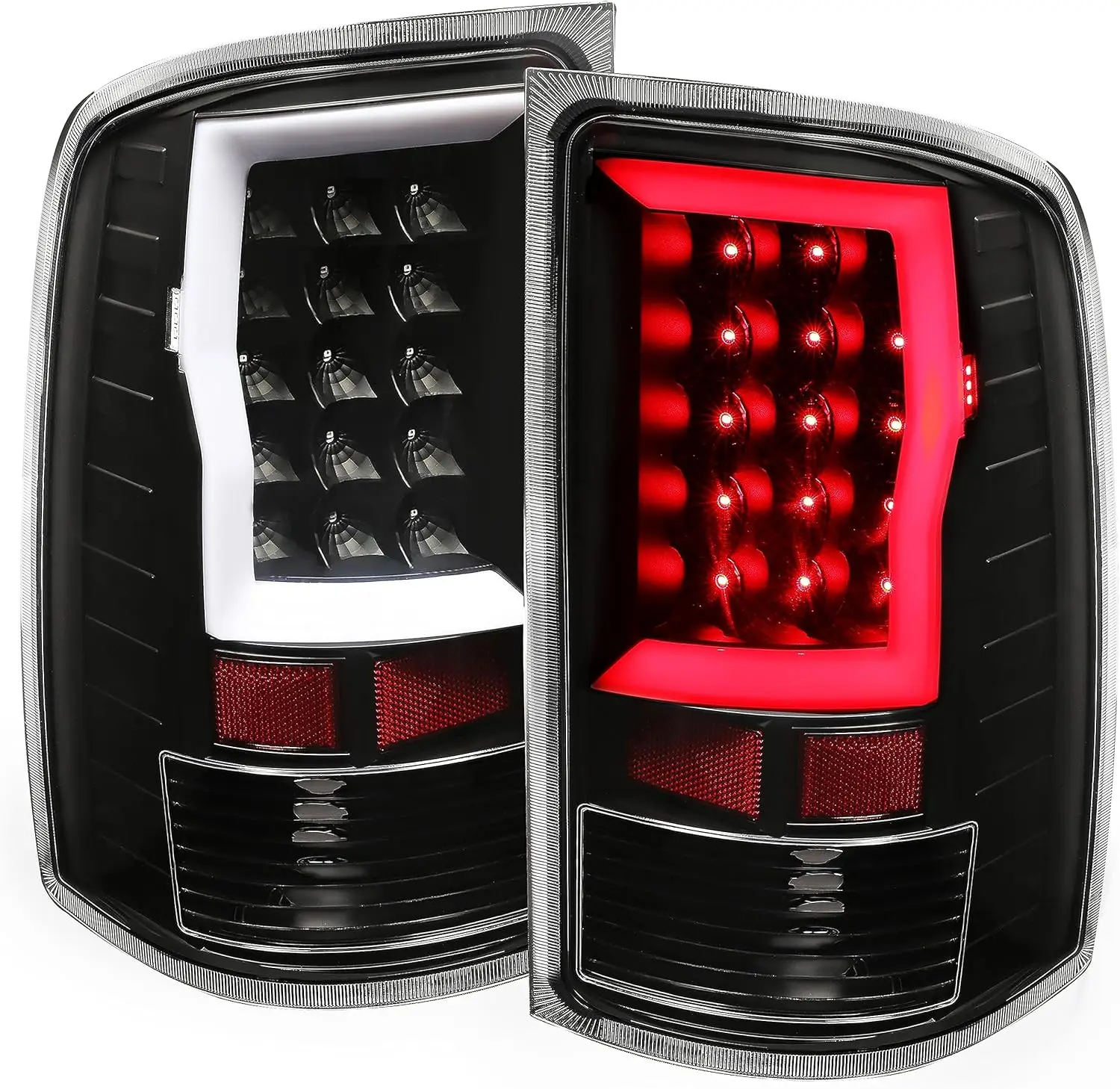 

Tail Light LED Pair for 2007-2014 GMC Sierra 1500 2500HD 3500HD Clear Lens Black Housing