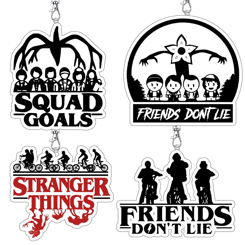 6cm for Stranger Acrylic Keychain Things Steve Eleven Dustin Mike Nancy Robin Hopper Joyce Peripherals Cartoons Gift Key Chain