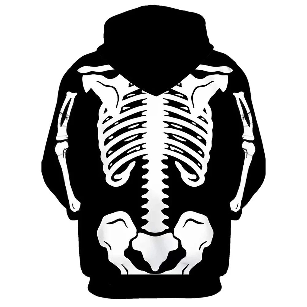 Skull Skeleton 3D Printed Two-Piece Pullover Retro Men Tracksuit Fashion Men Fall/winter Casual Street Sweatshirt Hilarious Art