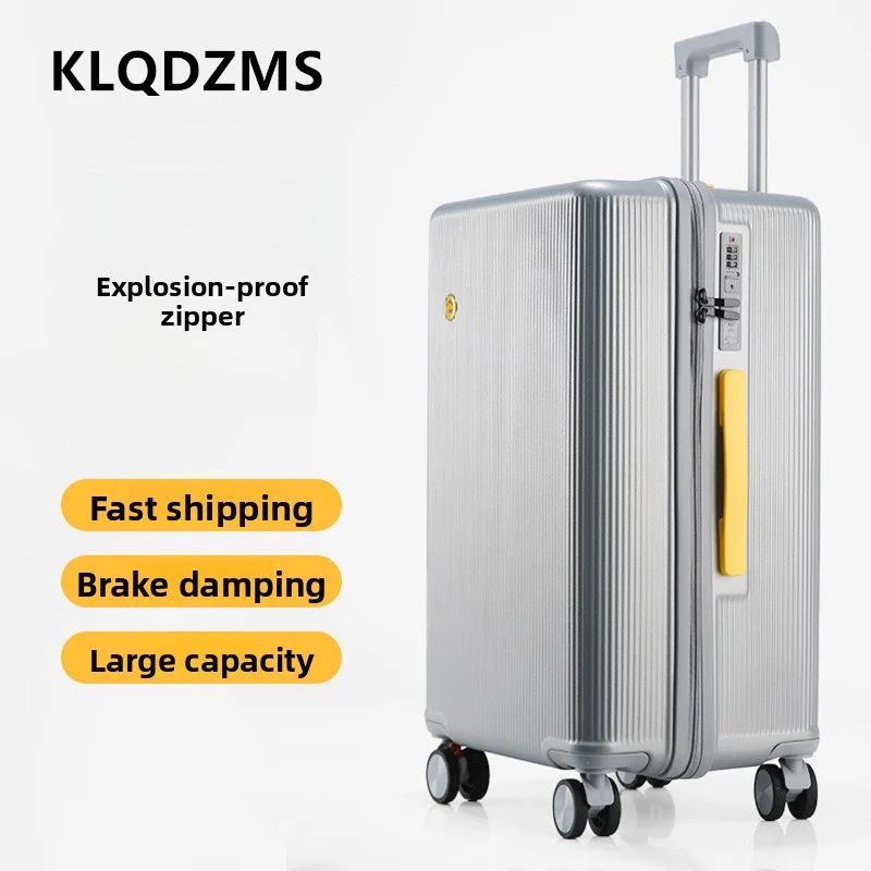 KLQDZMS Gepäck 20"22"24"26"28 Zoll Große Kapazität Trolley Fall ABS + PC Boarding Box Damen Universal Rad Roll Koffer