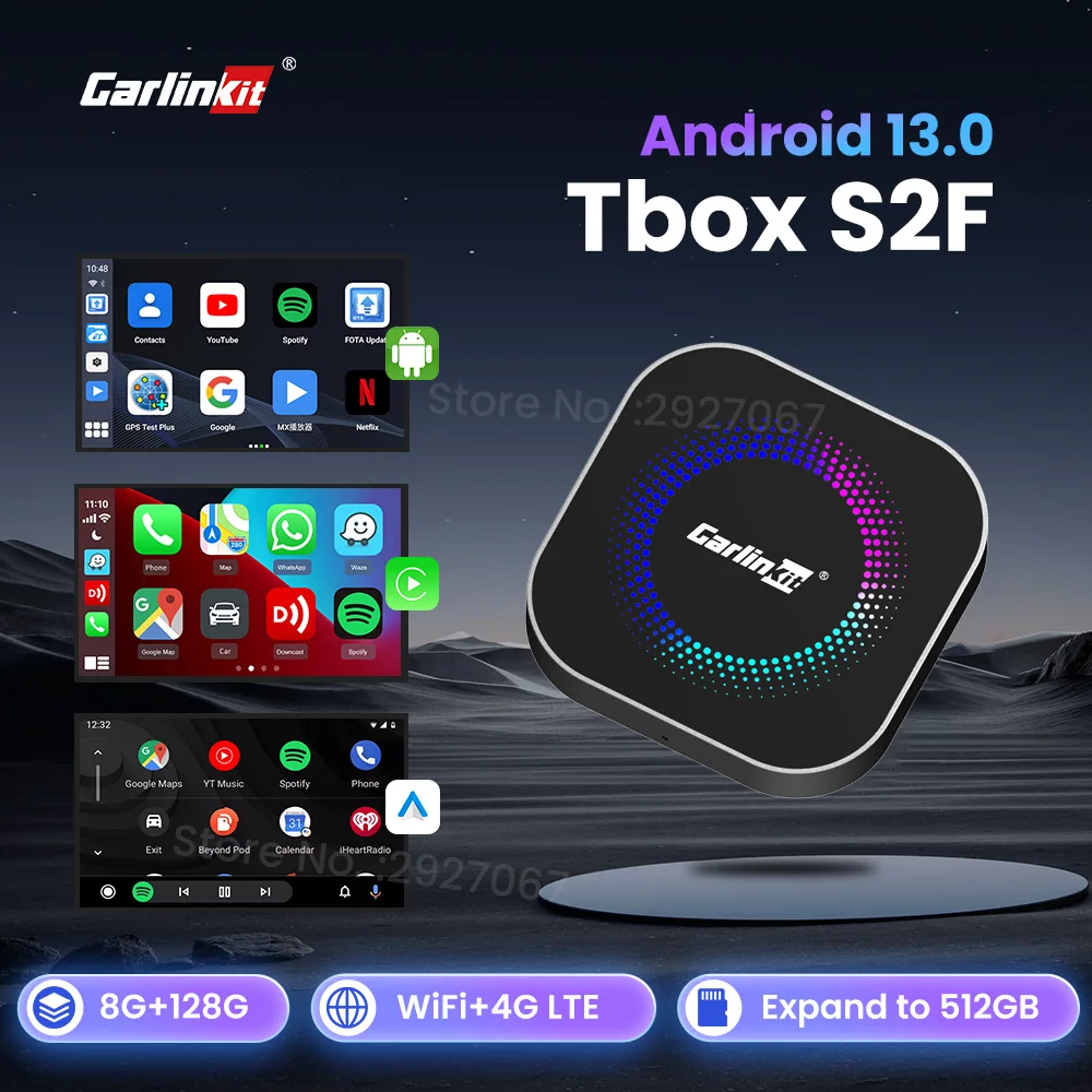 CarlinKit CarPlay Android 13 TV Box SM6225 8 Cores Wireless Android Auto Car Play Adapter 4G LTE Video Streaming Box for OEM Car