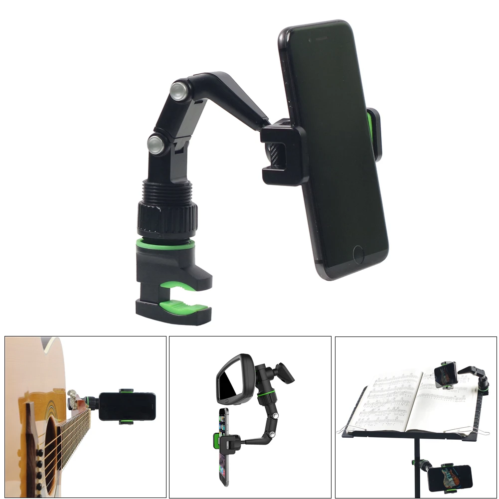 

Cell Phone Holder Broadcast Silicone Stands Clip Telephone Phone BracketClip Equipment Green/Grey Live Bracket